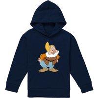 Snow White And The Seven Dwarfs, Happy Youth Kids Pull-Over Hoodie, Navy | Size: 5-6 Years