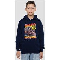 Star Wars - The Mandalorian Star Wars The Mandalorian Bounty Hunter Speed Bike Youth Kids Pull-Over Hoodie, Navy | Size: 7-8 Years