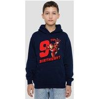 Marvel Iron Man Birthday 9 Youth Kids Pull-Over Hoodie, Navy | Size: 7-8 Years