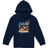 Snow White And The Seven Dwarfs Movie Stills Youth Kids Pull-Over Hoodie, Navy | Size: 7-8 Years