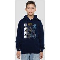 Disney Star Wars Rebel Droids Youth Kids Pull-Over Hoodie, Navy | Size: 7-8 Years