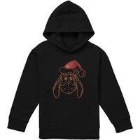 Disney Winnie The Pooh Eeyore Christmas Hat Youth Kids Pull-Over Hoodie, Black | Size: 12-13 Years