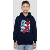 Marvel Spidey & His Amazing Friends Spidey Senses Youth Kids Pull-Over Hoodie, Navy | Size: 9-11 Years