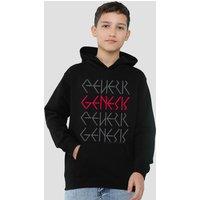Genesis Logo Repeat Youth Kids Pull-Over Hoodie, Black | Size: 12-13 Years