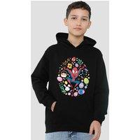 Marvel Spiderman Easter Circle Youth Kids Pull-Over Hoodie, Black | Size: 5-6 Years