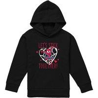 Marvel Spiderman Valentine'S Day Stick Together Youth Kids Pull-Over Hoodie, Black | Size: 7-8 Years
