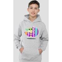 Disney Star Wars Grogu'S Easter Egg Ride Youth Kids Pull-Over Hoodie, Athletic Heather in Grey | Size: 7-8 Years