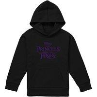 Disney The Princess & The Frog Logo Youth Kids Pull-Over Hoodie, Black | Size: 5-6 Years
