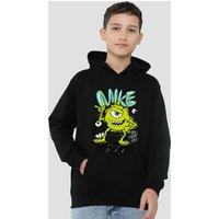 Disney Mike Wazowski Graffiti Youth Kids Pull-Over Hoodie, Black | Size: 7-8 Years
