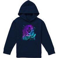 Whitney Houston Whitney Color Blend Youth Kids Pull-Over Hoodie, Navy | Size: 12-13 Years