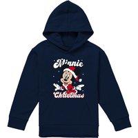 Disney Minnie Mouse Santa For Christmas Youth Kids Pull-Over Hoodie, Navy | Size: 5-6 Years