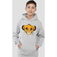 Disney Lion King Simba Youth Kids Pull-Over Hoodie, Athletic Heather in Grey | Size: 7-8 Years