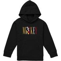 Disney Mickey Mouse Multicolor Name Youth Kids Pull-Over Hoodie, Black | Size: 12-13 Years