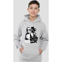Disney Star Wars Dark Side Duo Youth Kids Pull-Over Hoodie, Athletic Heather in Grey | Size: 5-6 Years