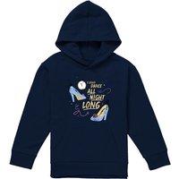 Disney Cinderella Glass Slippers, I Could Dance All Night Long Youth Kids Pull-Over Hoodie, Navy | Size: 7-8 Years
