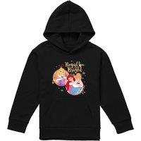 Disney Princess Christmas Royal & Bright Cinderella, Ariel Youth Kids Pull-Over Hoodie, Black | Size: 12-13 Years