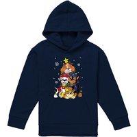 Paw Patrol Skye Chase Christmas Tree Youth Kids Pull-Over Hoodie, Navy | Size: 9-11 Years