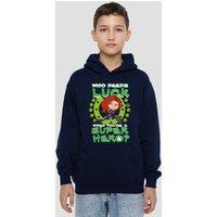 Marvel Black Widow St Patrick'S Day Lucky Super Hero Youth Kids Pull-Over Hoodie, Navy | Size: 12-13 Years