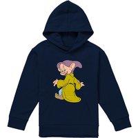 Snow White And The Seven Dwarfs, Dopey Poses Youth Kids Pull-Over Hoodie, Navy | Size: 9-11 Years