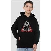 Disney Star Wars The Acolyte Embrace The Dark Side Of The Force Youth Kids Pull-Over Hoodie, Black | Size: 9-11 Years