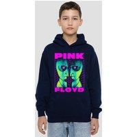 Pink Floyd Neon Division Bell Youth Kids Pull-Over Hoodie, Navy | Size: 9-11 Years