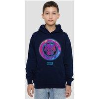 Marvel Black Panther Cyber Panther Youth Kids Pull-Over Hoodie, Navy | Size: 7-8 Years