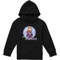 Disney Frozen Stay Curious With Anna Youth Kids Pull-Over Hoodie, Black | Size: 7-8 Years