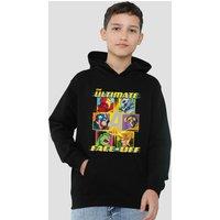 Marvel Avengers Face Off-Youth Kids Pull-Over Hoodie, Black | Size: 5-6 Years