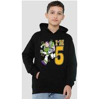 Disney Toy Story Birthday Buzz I'M 5 Youth Kids Pull-Over Hoodie, Black | Size: 5-6 Years