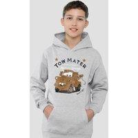 Disney Tow Mater Services Youth Kids Pull-Over Hoodie, Athletic Heather in Grey | Size: 7-8 Years