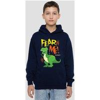 Disney Rex Fear Me Youth Kids Pull-Over Hoodie, Navy | Size: 7-8 Years