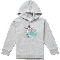 Disney The Princess & The Frog Tiana Live Your Passion Youth Kids Pull-Over Hoodie, Athletic Heather in Grey | Size: 5-6 Years