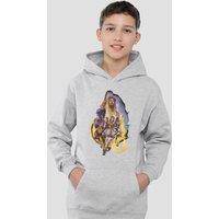 Disney Star Wars The Acolyte High Republic Group Poster Youth Kids Pull-Over Hoodie, Athletic Heather in Grey | Size: 9-11 Years