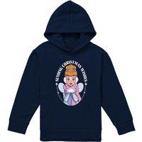 Disney Cinderella Christmas Wishes Youth Kids Pull-Over Hoodie, Navy | Size: 7-8 Years