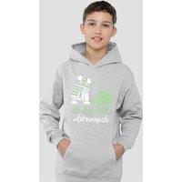Disney Star Wars St Patrick'S Day Lucky Astromech Youth Kids Pull-Over Hoodie, Athletic Heather in Grey | Size: 7-8 Years