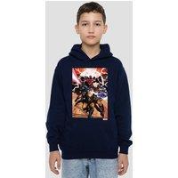 Marvel X-Men Team Attack Youth Kids Pull-Over Hoodie, Navy | Size: 12-13 Years
