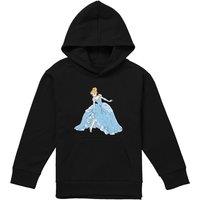 Disney Cinderella Sparkling Princess Youth Kids Pull-Over Hoodie, Black | Size: 12-13 Years