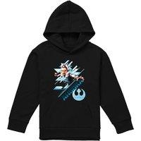 Disney Star Wars Ahsoka Stance Youth Kids Pull-Over Hoodie, Black | Size: 12-13 Years