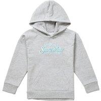 Snow White And The Seven Dwarfs Logo Youth Kids Pull-Over Hoodie, Athletic Heather in Grey | Size: 12-13 Years