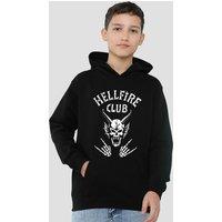 Stranger Things Hellfire Club Bones Youth Kids Pull-Over Hoodie, Black | Size: 7-8 Years