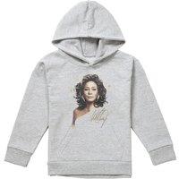 Whitney Houston Graphite Star Youth Kids Pull-Over Hoodie, Athletic Heather in Grey | Size: 5-6 Years