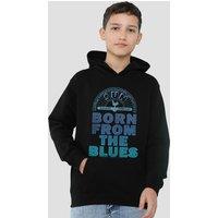 Sun Records Born From The Blues Youth Kids Pull-Over Hoodie, Black | Size: 12-13 Years