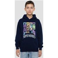 Marvel Classic Super Heroes Youth Kids Pull-Over Hoodie, Navy | Size: 12-13 Years