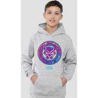 Marvel Black Panther Cyber Panther Youth Kids Pull-Over Hoodie, Athletic Heather in Grey | Size: 9-11 Years