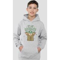Disney Star Wars It'S My Birthday Youth Kids Pull-Over Hoodie, Athletic Heather in Grey | Size: 5-6 Years