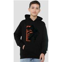 Marvel Black Panther Jump Youth Kids Pull-Over Hoodie, Black | Size: 7-8 Years