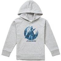 Disney Star Wars Ahsoka Ready Youth Kids Pull-Over Hoodie, Athletic Heather in Grey | Size: 12-13 Years