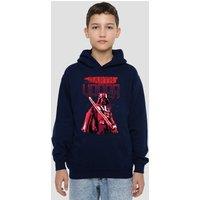 Disney Star Wars Paint Vader Youth Kids Pull-Over Hoodie, Navy | Size: 9-11 Years