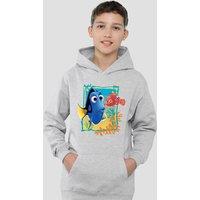 Disney Finding Nemo Dory Nemo Youth Kids Pull-Over Hoodie, Athletic Heather in Grey | Size: 9-11 Years