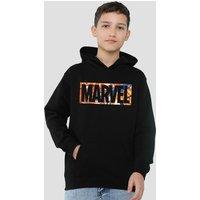Marvel Paint Brick Youth Kids Pull-Over Hoodie, Black | Size: 9-11 Years